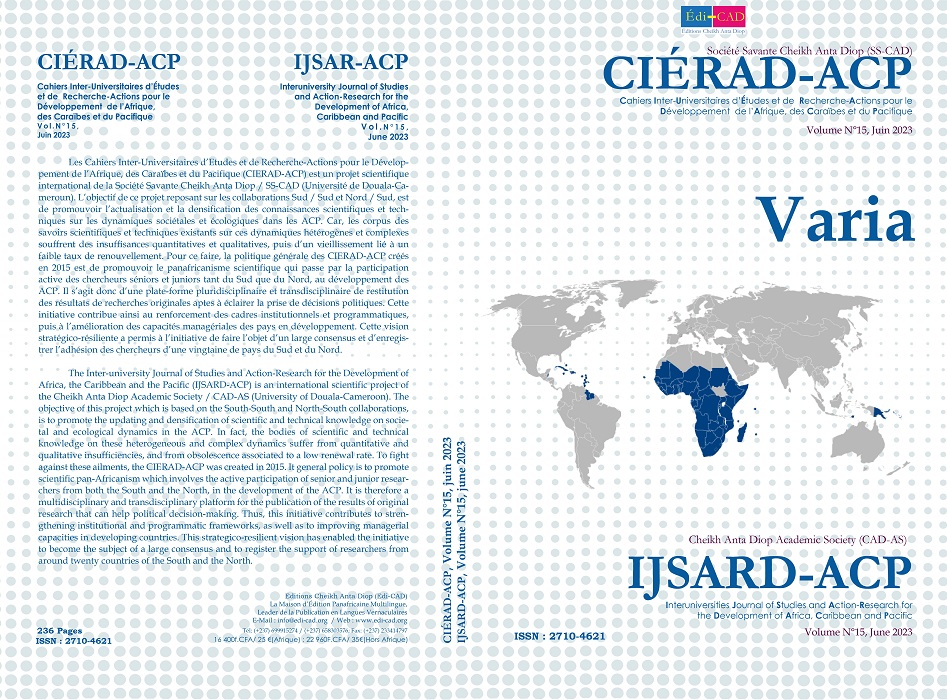 CIÉRAD-ACP, Volume N°15, Juin 2023